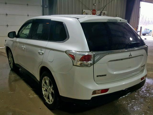 JA4JZ4AX1EZ010076 - 2014 MITSUBISHI OUTLANDER WHITE photo 3