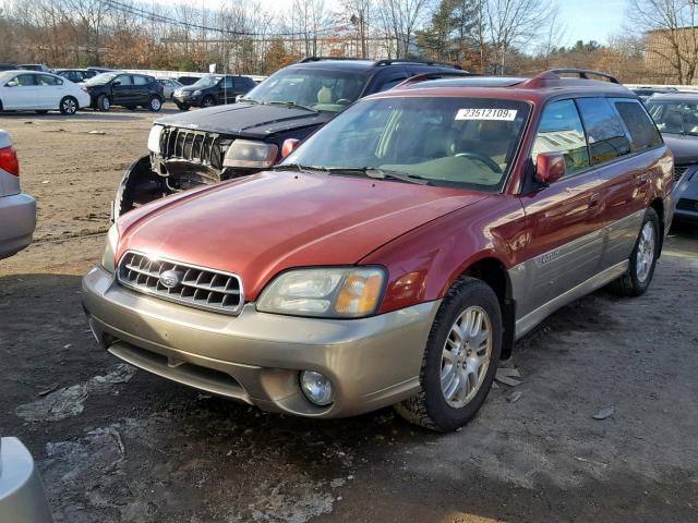 4S3BH686347643615 - 2004 SUBARU LEGACY OUT MAROON photo 2