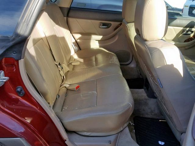 4S3BH686347643615 - 2004 SUBARU LEGACY OUT MAROON photo 6