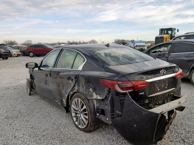 JN1EV7AR5JM439236 - 2018 INFINITI Q50 LUXE BLACK photo 3