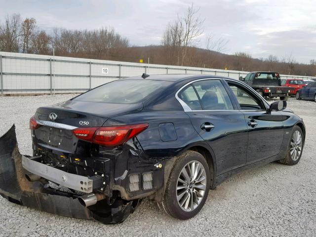 JN1EV7AR5JM439236 - 2018 INFINITI Q50 LUXE BLACK photo 4