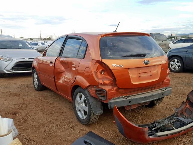 KNADE163066151501 - 2006 KIA RIO 5 ORANGE photo 3