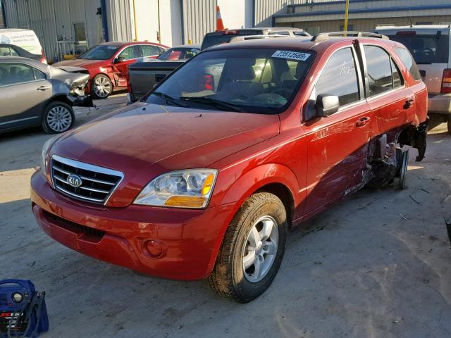 KNDJD735485792435 - 2008 KIA SORENTO EX MAROON photo 2