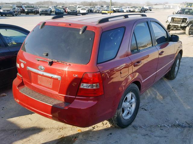 KNDJD735485792435 - 2008 KIA SORENTO EX MAROON photo 4