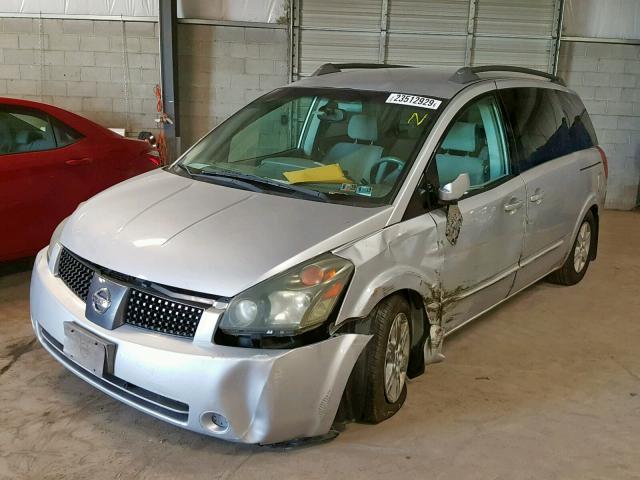 5N1BV28U14N324026 - 2004 NISSAN QUEST S SILVER photo 2