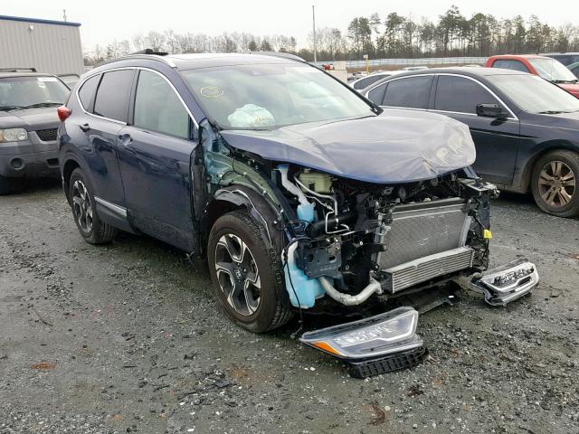 2HKRW1H92JH504360 - 2018 HONDA CR-V TOURI BLUE photo 1