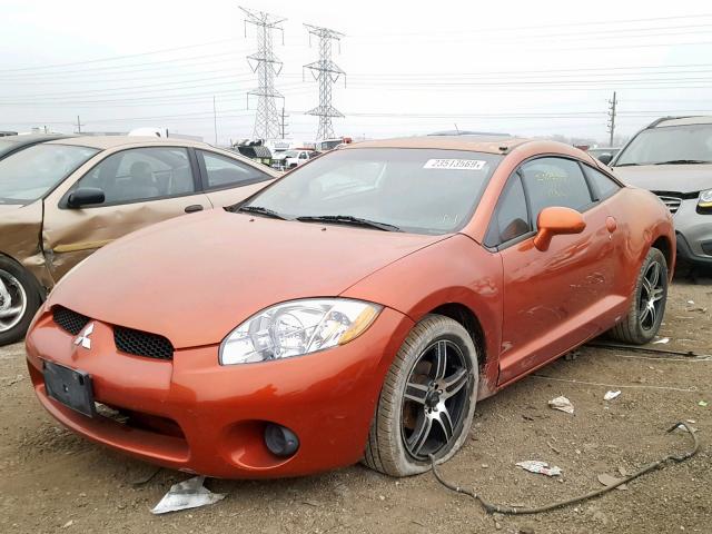 4A3AK24F86E029151 - 2006 MITSUBISHI ECLIPSE GS ORANGE photo 2