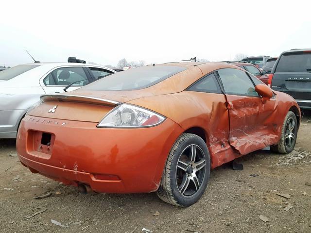 4A3AK24F86E029151 - 2006 MITSUBISHI ECLIPSE GS ORANGE photo 4