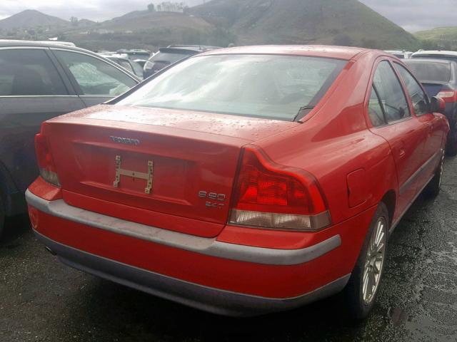 YV1RS58D922192512 - 2002 VOLVO S60 2.4T RED photo 4