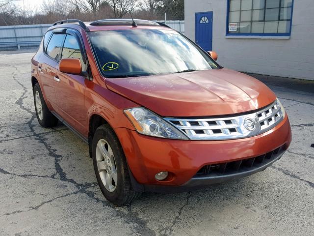 JN8AZ08W74W312634 - 2004 NISSAN MURANO ORANGE photo 1