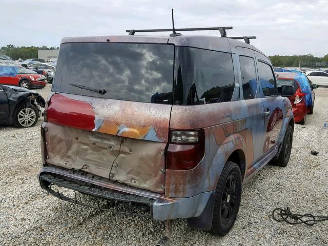 5J6YH18736L009005 - 2006 HONDA ELEMENT EX RED photo 4