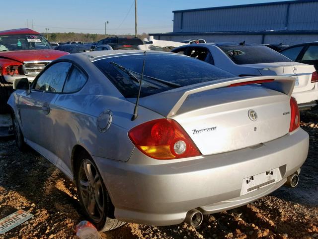 KMHHN65F14U126060 - 2004 HYUNDAI TIBURON GT SILVER photo 3