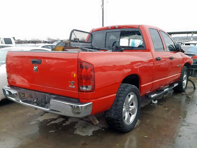 1D7HA18N85S107630 - 2005 DODGE RAM 1500 S RED photo 4