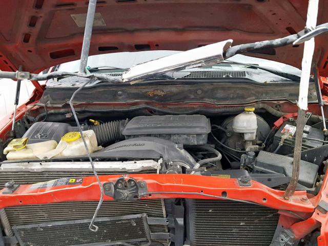 1D7HA18N85S107630 - 2005 DODGE RAM 1500 S RED photo 7