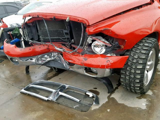 1D7HA18N85S107630 - 2005 DODGE RAM 1500 S RED photo 9