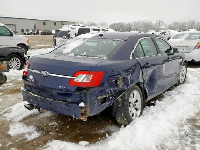 1FAHP2EW5BG106192 - 2011 FORD TAURUS SEL BLUE photo 4