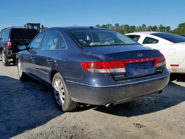 KMHFC46F27A214993 - 2007 HYUNDAI AZERA SE BLUE photo 3