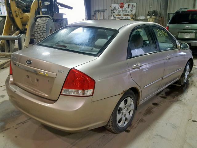 KNAFE122275408722 - 2007 KIA SPECTRA EX BEIGE photo 4