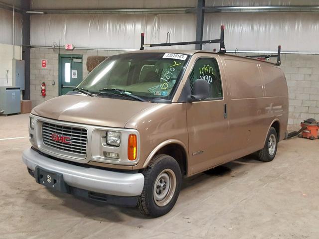 1GTEG15W911184175 - 2001 GMC SAVANA G15 BROWN photo 2