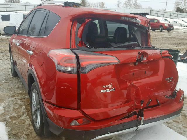 JTMDFREV1GJ080146 - 2016 TOYOTA RAV4 LIMIT RED photo 3