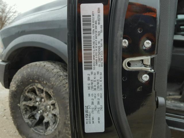 1C6RR7YT5HS743426 - 2017 RAM 1500 REBEL შავი ფოტო 10