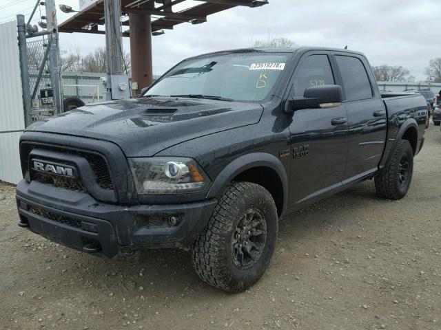 1C6RR7YT5HS743426 - 2017 RAM 1500 REBEL შავი ფოტო 2