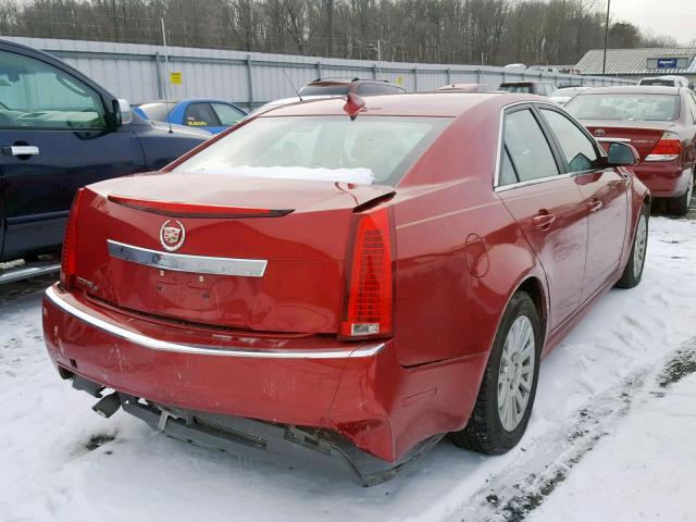 1G6DG5EY8B0147939 - 2011 CADILLAC CTS LUXURY RED photo 4