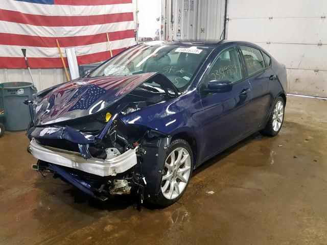 1C3CDFBA0DD184918 - 2013 DODGE DART SXT BLUE photo 2