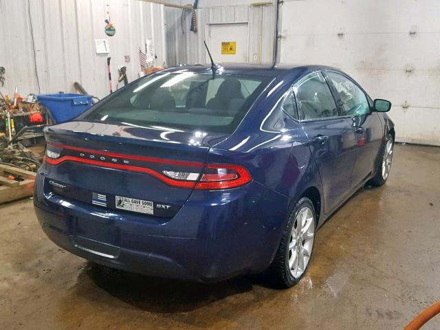 1C3CDFBA0DD184918 - 2013 DODGE DART SXT BLUE photo 4