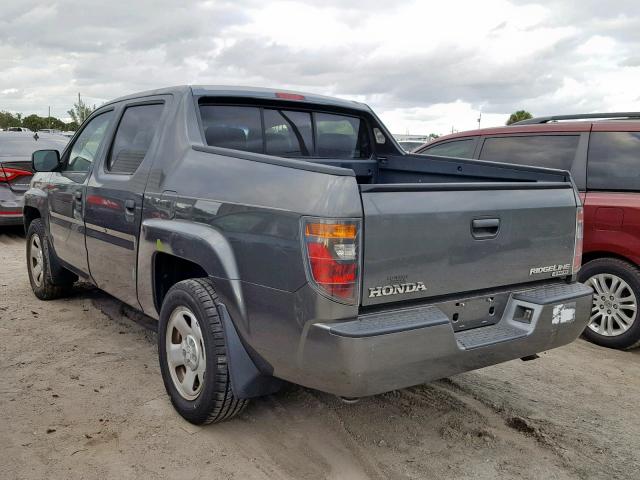 2HJYK16237H533148 - 2007 HONDA RIDGELINE BLUE photo 3