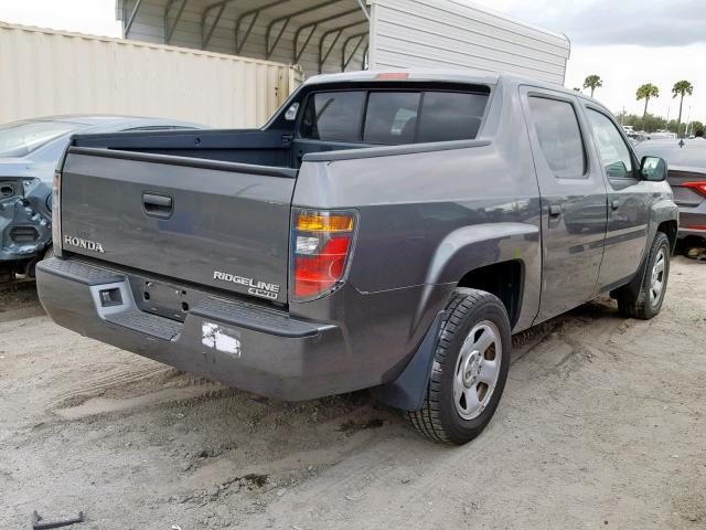 2HJYK16237H533148 - 2007 HONDA RIDGELINE BLUE photo 4