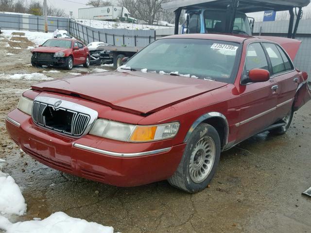 2MEFM75W5YX714366 - 2000 MERCURY GRAND MARQ BURGUNDY photo 2