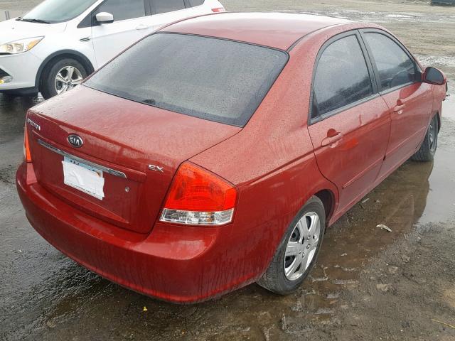 KNAFE221895634084 - 2009 KIA SPECTRA EX MAROON photo 4