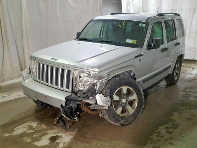 1J8GN28K28W105822 - 2008 JEEP LIBERTY SP ვერცხლისფერი ფოტო 2