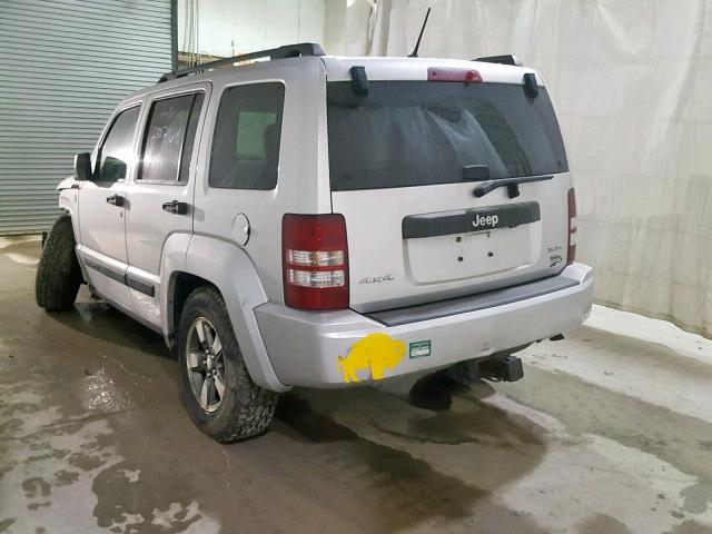 1J8GN28K28W105822 - 2008 JEEP LIBERTY SP ვერცხლისფერი ფოტო 3