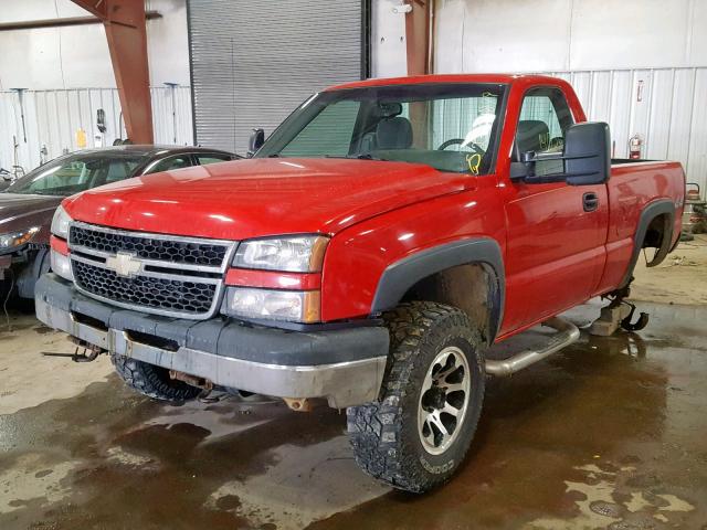 3GCEK14V47G239701 - 2007 CHEVROLET SILVERADO RED photo 2