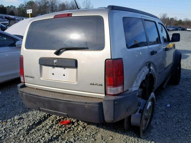 1D8GU28K78W188627 - 2008 DODGE NITRO SXT SILVER photo 4