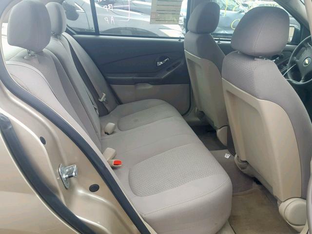 1G1ZS58N78F142295 - 2008 CHEVROLET MALIBU LS GOLD photo 6