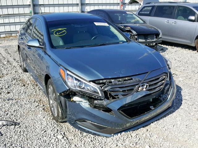 5NPE34AF6FH058181 - 2015 HYUNDAI SONATA SPO BLUE photo 1