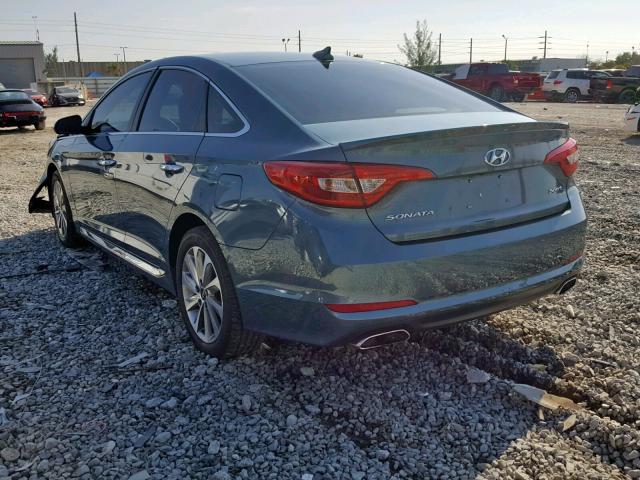 5NPE34AF6FH058181 - 2015 HYUNDAI SONATA SPO BLUE photo 3