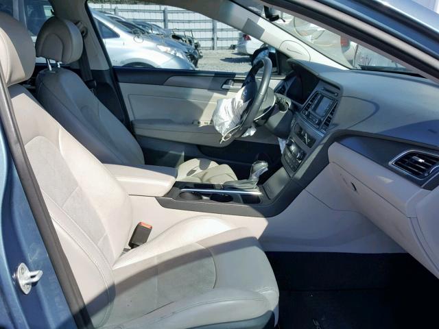 5NPE34AF6FH058181 - 2015 HYUNDAI SONATA SPO BLUE photo 5