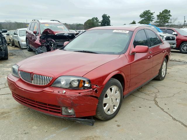 1LNHM86S15Y611030 - 2005 LINCOLN LS BURGUNDY photo 2