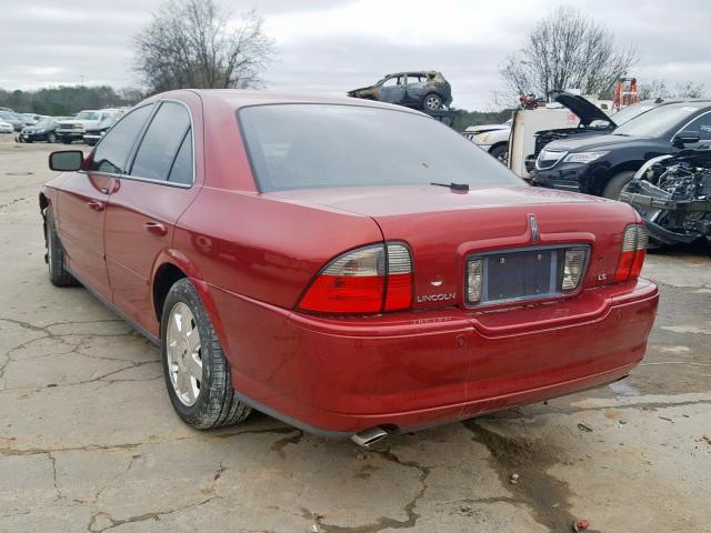 1LNHM86S15Y611030 - 2005 LINCOLN LS BURGUNDY photo 3