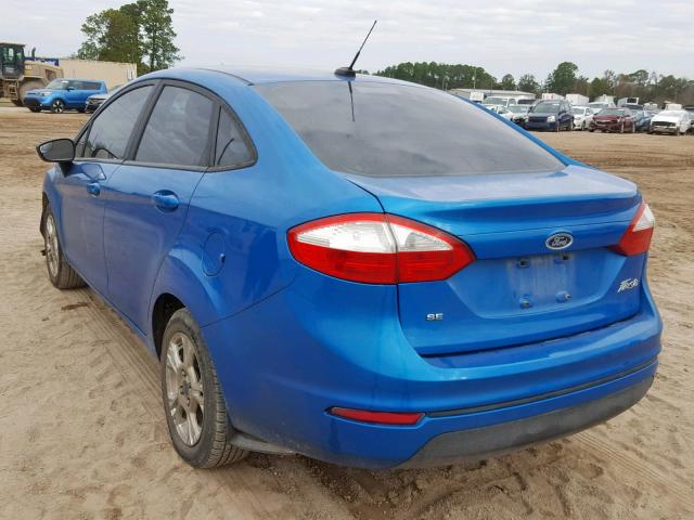 3FADP4BJXGM149376 - 2016 FORD FIESTA SE BLUE photo 3