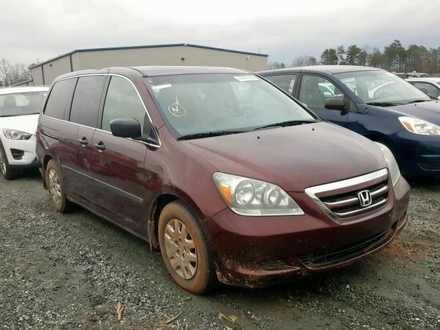 5FNRL38237B034600 - 2007 HONDA ODYSSEY LX BURGUNDY photo 1