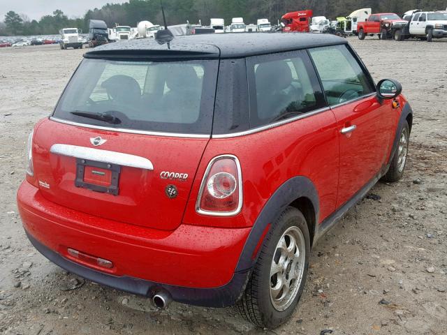 WMWSU3C52DT683200 - 2013 MINI COOPER RED photo 4