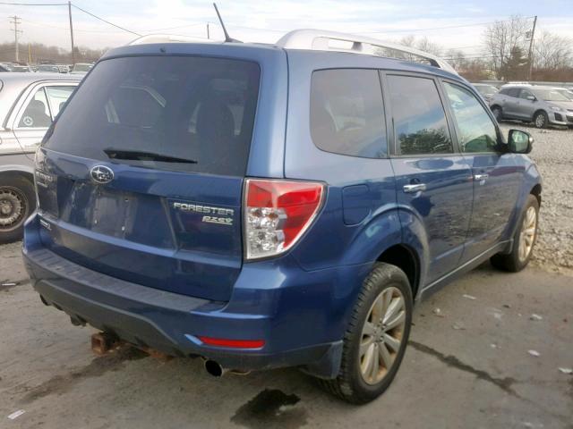 JF2SHAGC4CH451303 - 2012 SUBARU FORESTER T BLUE photo 4
