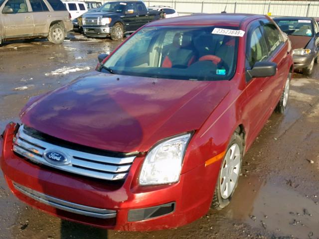 3FAHP06Z88R111160 - 2008 FORD FUSION S RED photo 2