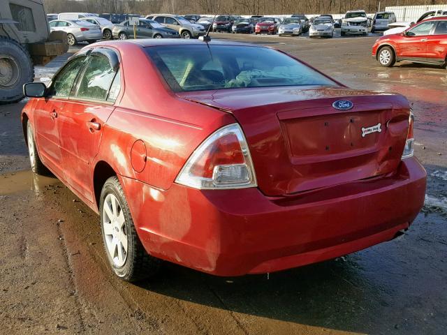 3FAHP06Z88R111160 - 2008 FORD FUSION S RED photo 3