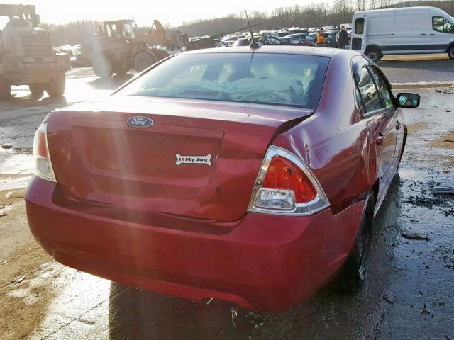 3FAHP06Z88R111160 - 2008 FORD FUSION S RED photo 4